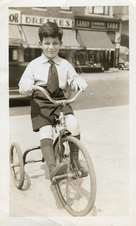 Biking on 45th Street. Kappel Family Collection. Donated to Queens Memory Collection at the Archives at Queens Public Library.